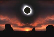 The Total Solar Eclipse of April 8, 2024, Dazzles North America Total solar eclipse moment when the solar corona is visible above North America